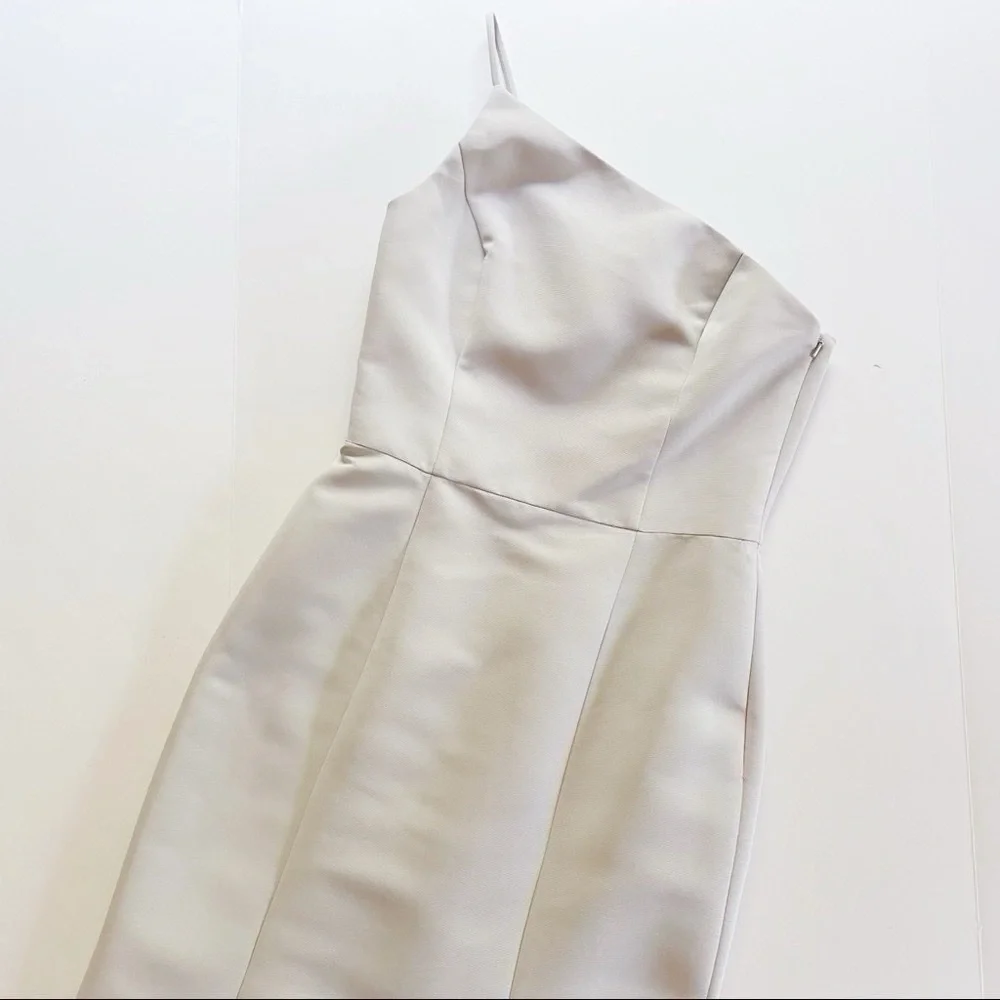 NEW Amsale Dress Cecilia Platinum Sleeveless - Picture 7 of 10